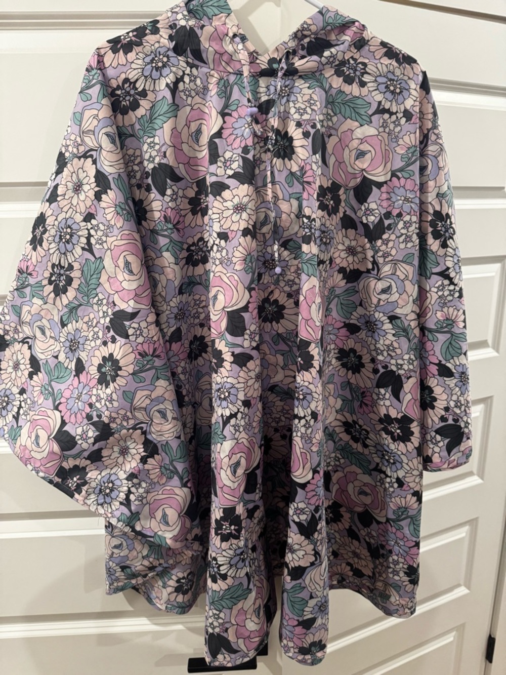 Vera Bradley Pastel Floral Hooded Poncho/Raincoat